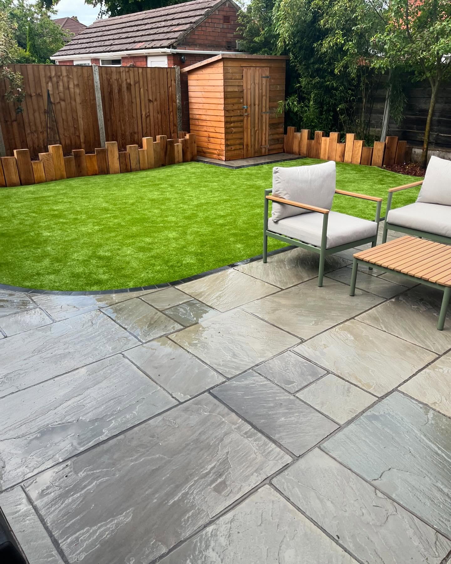 Driveways and Aftificial Garden